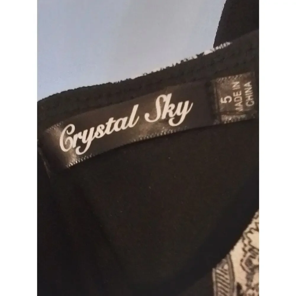 Crystal Sky; Black and Gray jumpsuit